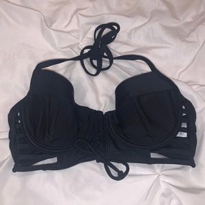 Black corset bikini top
